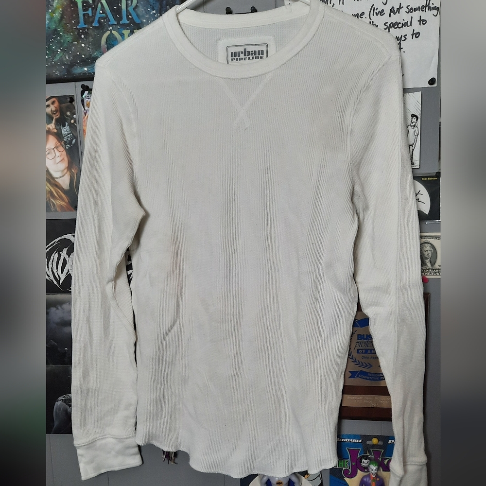 Urban Pipeline white thermal long sleeve tee shirt